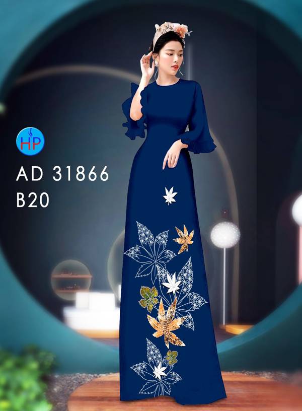 Vải Áo Dài Hoa In 3D AD 31866 7